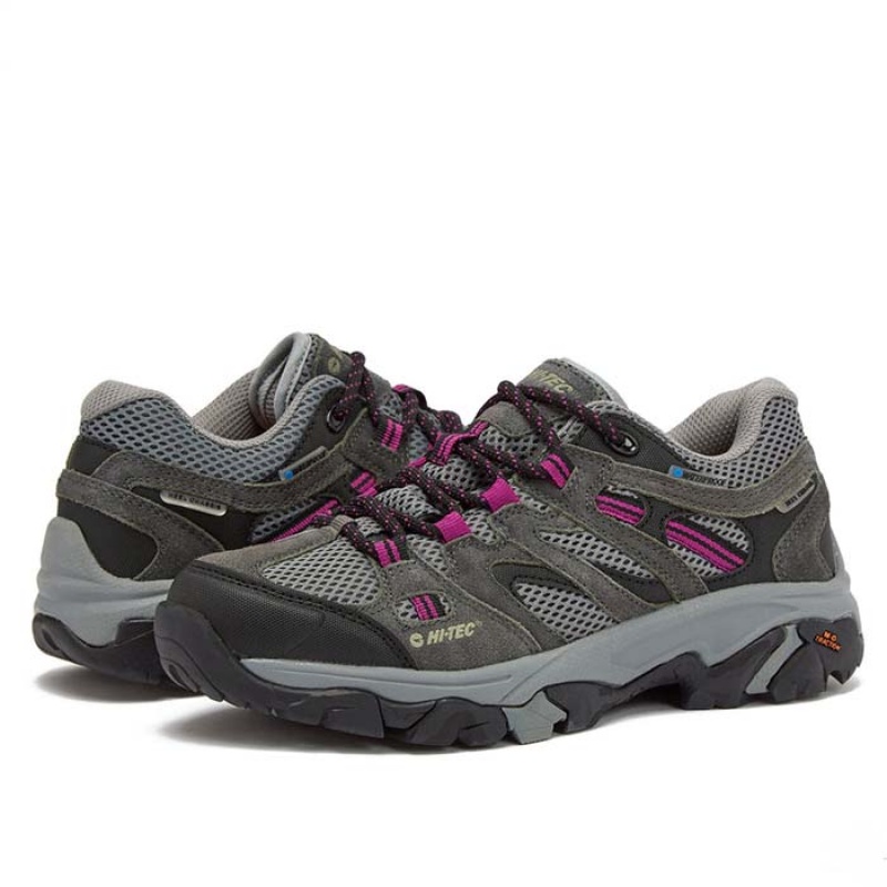 Tenis de Senderismo Hi-Tec Apex Lite Low WP Mujer Grises Oscuro | MX35-89