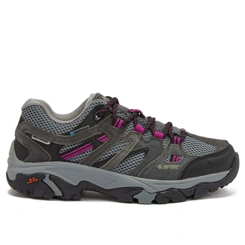 Tenis de Senderismo Hi-Tec Apex Lite Low WP Mujer Grises Oscuro | MX35-89