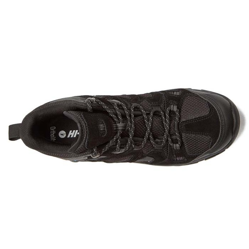 Tenis de Senderismo Hi-Tec Ravus Mid WP Hombre Negros | MX01-26