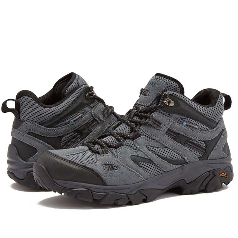 Tenis de Senderismo Hi-Tec Ravus Mid WP Hombre Grises Oscuro | MX76-49